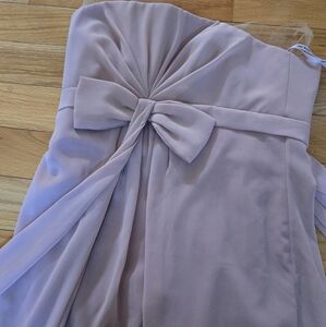 Vera Wang Blush Strapless Dress with Bow